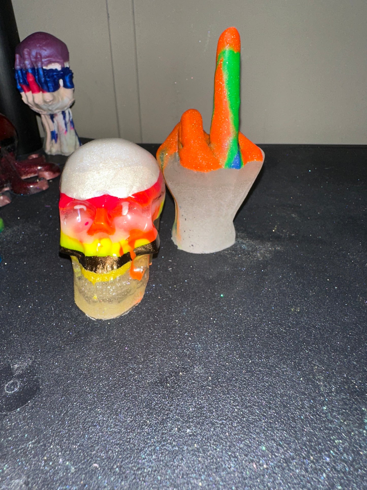 #72 skull finger set KIM C