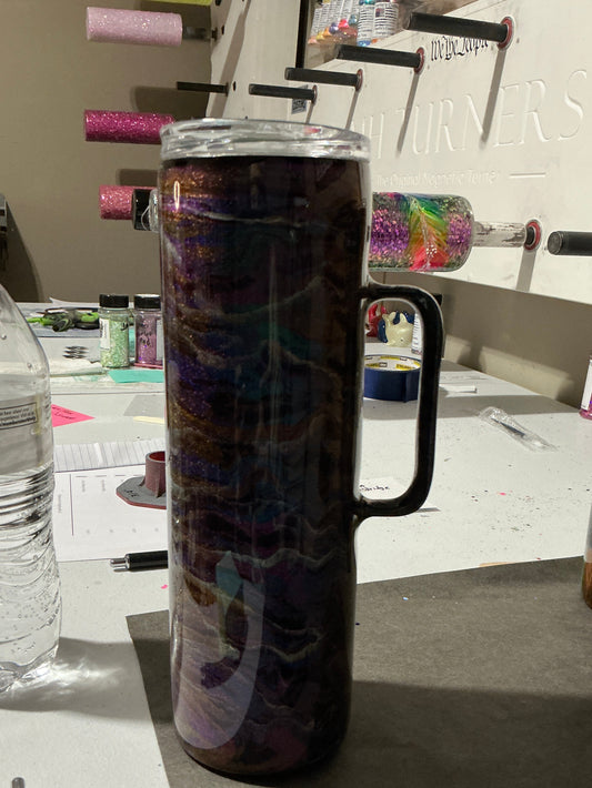 #49 30oz skinny with handle Yvonne