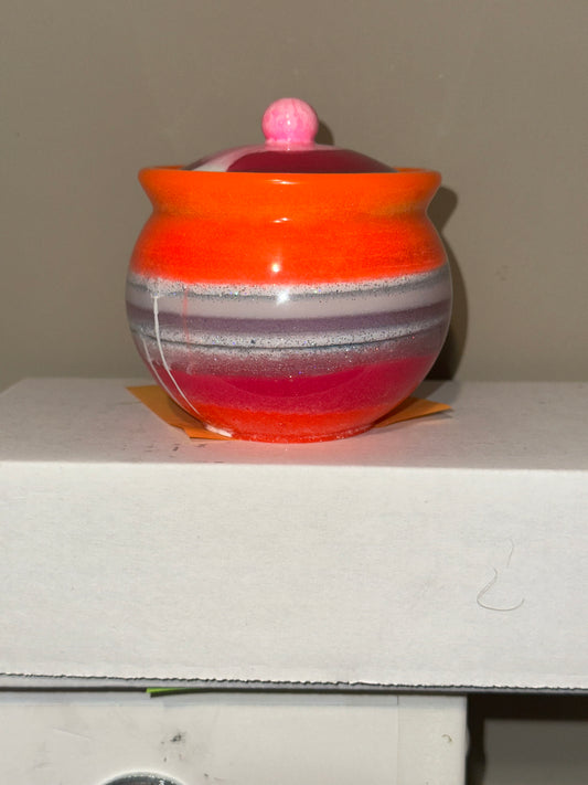 #37 epoxy bowl w/lid SHERI PERRY