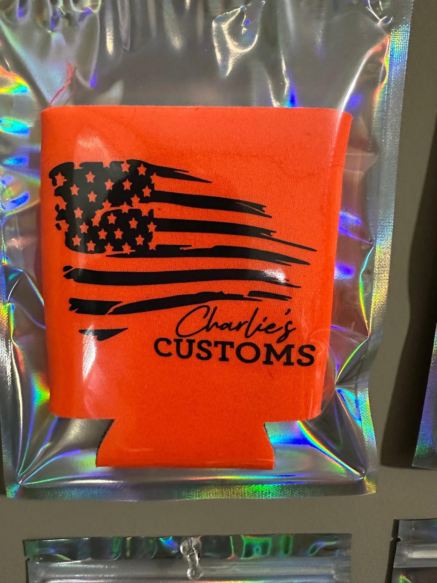 Neon Orange Koozie